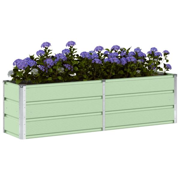 Pflanzkübel Grün 160 x 40 x 45 cm Stahl