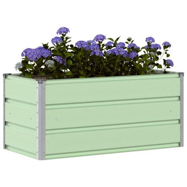 Pflanzkübel Pastellgrün 100 x 50 x 45 cm Verzinkter Stahl