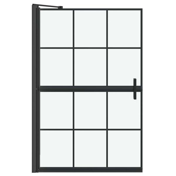 Bad-Duschschirm Schwarz und Transparent 80 x 68 x 128 cm