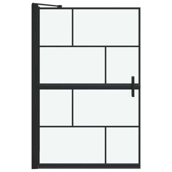 Bad-Duschschirm Schwarz und Transparent 80 x 68 x 128 cm