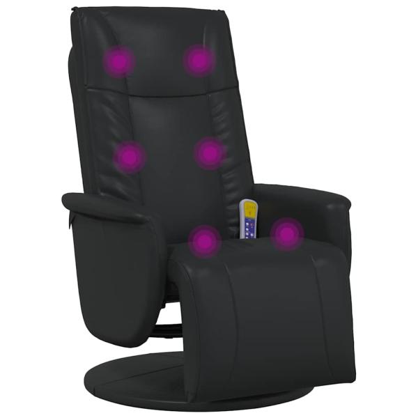 Schwenkbarer Massagesessel Schwarz 71 x 90 x 105 cm Kunstleder