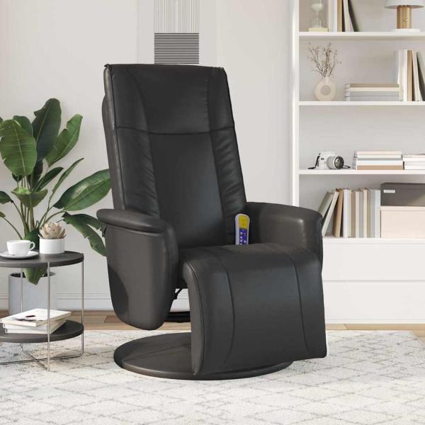 Schwenkbarer Massagesessel Schwarz 71 x 90 x 105 cm Kunstleder