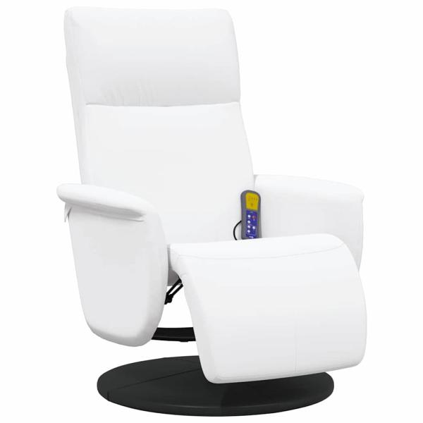 Massage Relaxsessel Weiß 71 x 90 x 105 cm Kunstleder
