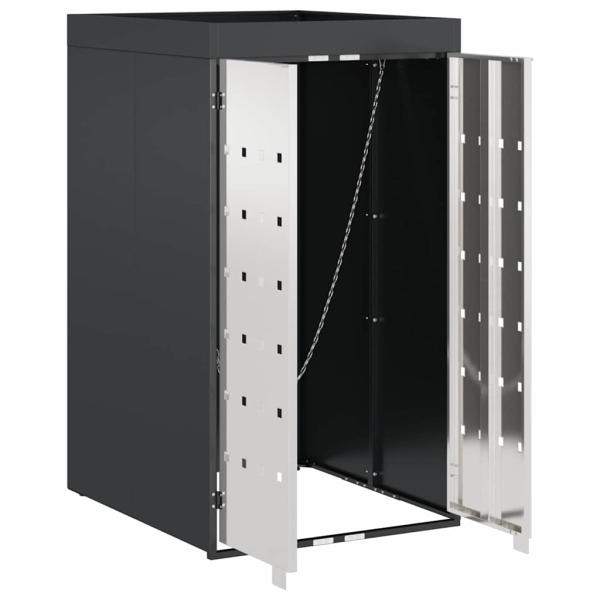 Mülltonnenbox mit Pflanzerdach für 240L Tonne Edelstahl
