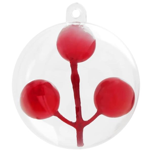 Weihnachtskugel-Set 100 stk. Transparent Ø 8 cm Kunststoff