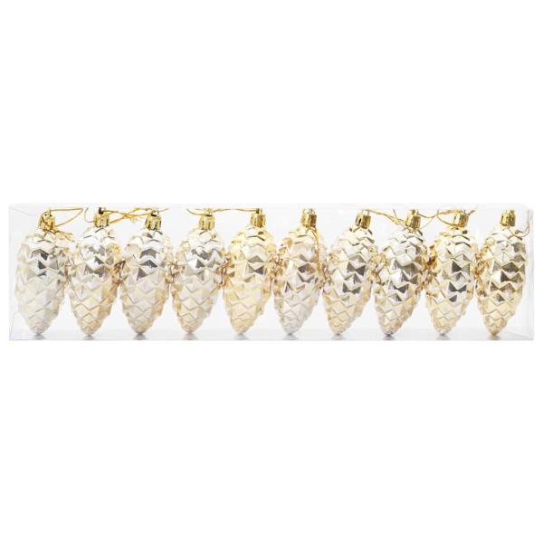 Weihnachts-Tannenzapfen Ball 40 stk. Gold 4 x 9 cm Kunststoff