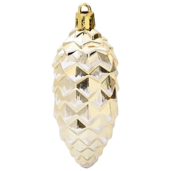 Weihnachts-Tannenzapfen Ball 40 stk. Gold 4 x 9 cm Kunststoff