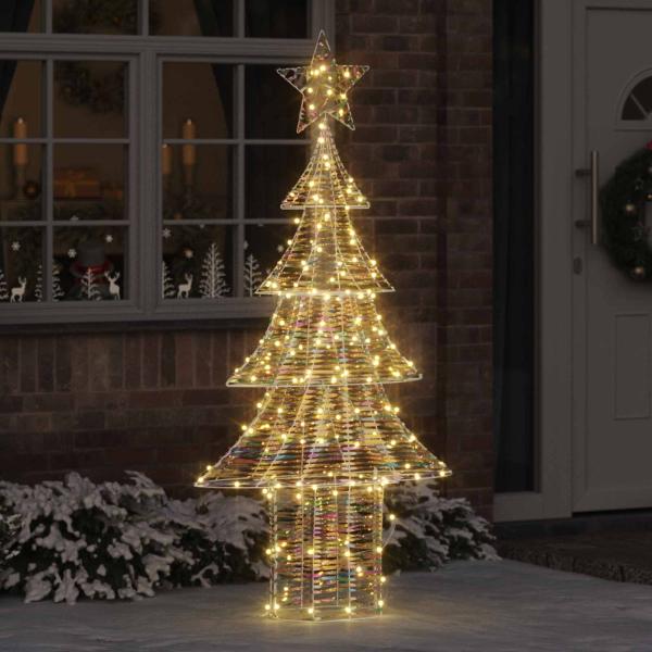 ARDEBO.de - Weihnachtsbaum 240 LEDs Warmweiß 181 cm PET