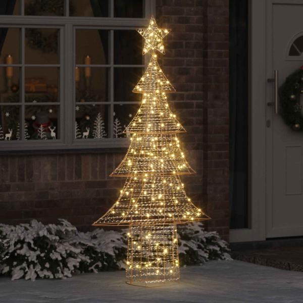 ARDEBO.de - Weihnachtsbaum 240 LEDs Warmweiß 181 cm PET