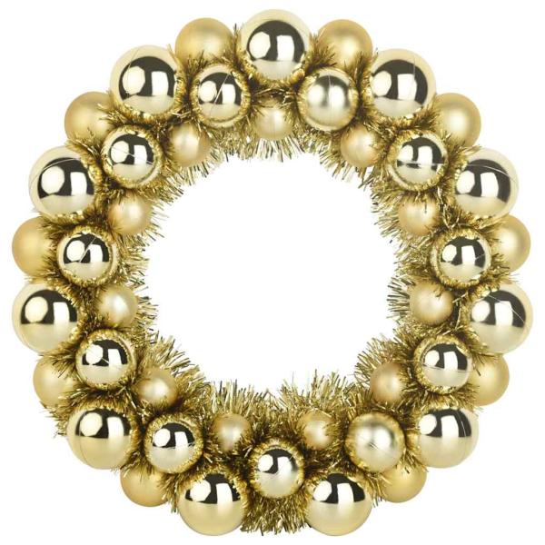 Weihnachtsballkränze 2 stk. Gold 33 x 33 x 7 cm Polystyrol