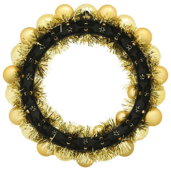 Weihnachtsballkränze 2 stk. Gold 33 x 33 x 7 cm Polystyrol