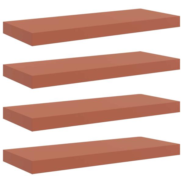 Wandregal 4 stk. Rot 60 x 23,5 x 3,8 cm Holzwerkstoff