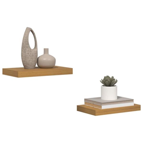 Wandregal 2 stk. Beige 40 x 23,5 x 3,8 cm Holzwerkstoff