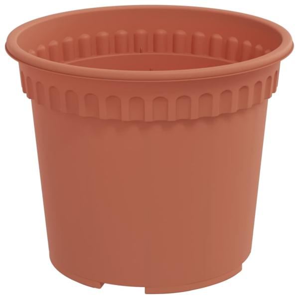Runder Blumentopf 24 stk. Ziegelrot Ø 12,5 x 10 cm Kunststoff