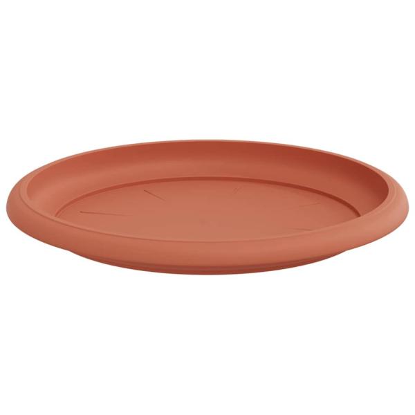 Runde Blumenplatte 24 stk. Ziegelrot Ø 19 x 2 cm Kunststoff