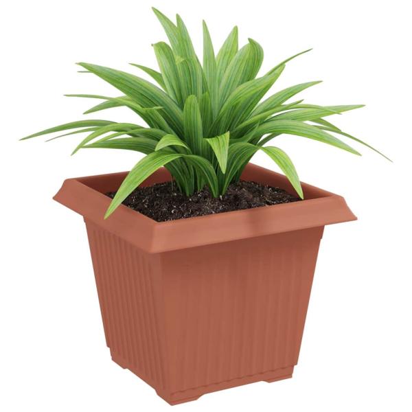 Quadratischer Blumentopf 6 Stk. Ziegelrot 20 x 20 x 16 cm