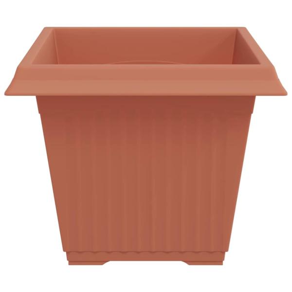 Quadratischer Blumentopf 6 Stk. Ziegelrot 43 x 43 x 33,5 cm