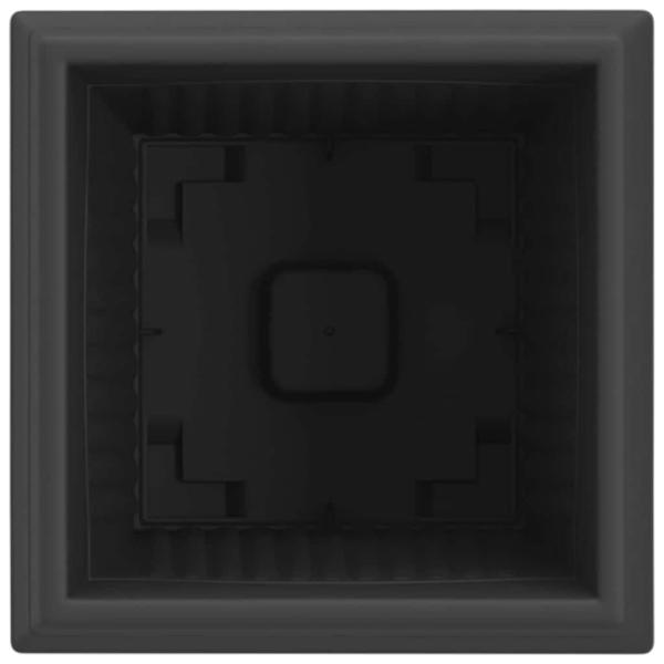 Quadratischer Blumentopf 6 Stk. Schwarz 20 x 20 x 16 cm