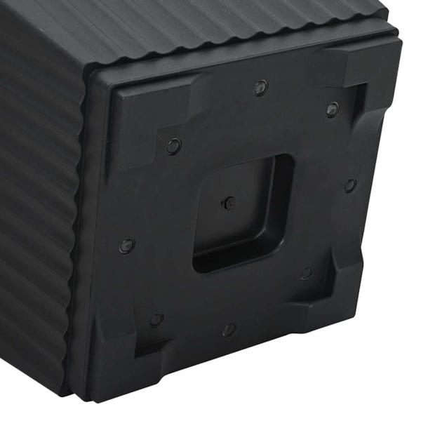 Quadratischer Blumentopf 6 Stk. Schwarz 20 x 20 x 16 cm
