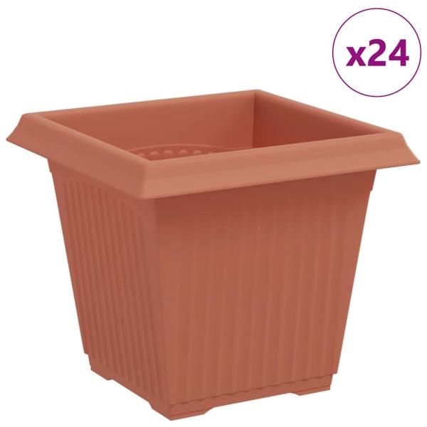 Quadratischer Blumentopf 24 stk. Ziegelrot 16 x 16 x 14 cm