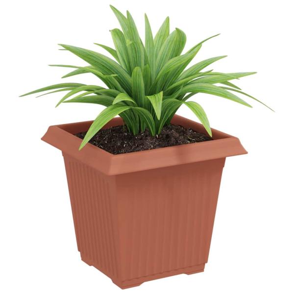 Quadratischer Blumentopf 24 stk. Ziegelrot 16 x 16 x 14 cm
