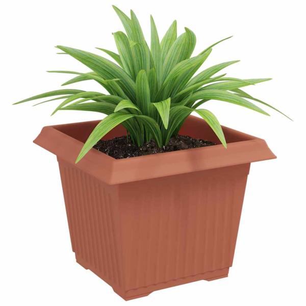 Quadratischer Blumentopf 24 stk. Ziegelrot 23 x 23 x 17,5 cm