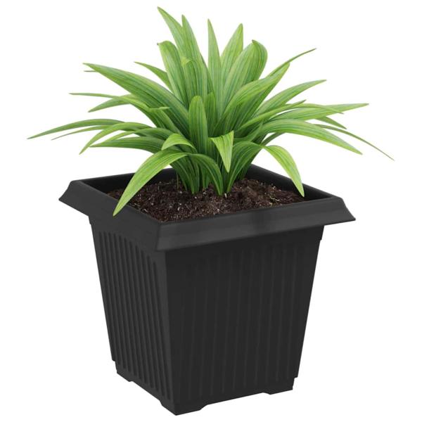 Quadratischer Blumentopf 24 stk. Schwarz 16 x 16 x 14 cm