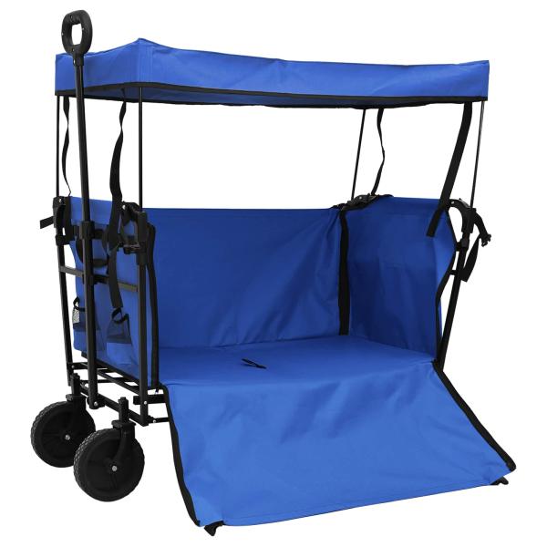 Klapp-Handwagen Schwarz 105 x 56,5 x 116 cm Oxford-Stoff
