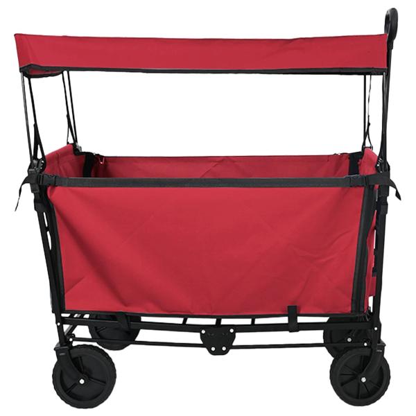 Faltbarer Einkaufswagen mit Bremsen Rot 105 x 56,5 x 116 cm