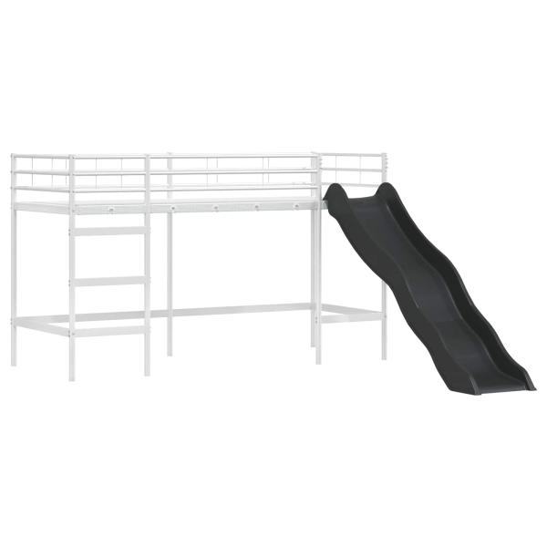 Kinder Etagenbett Gestell Uni Weiß und Rosa 90 x 190 cm Metall