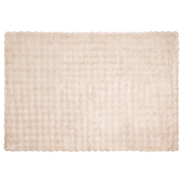 Rutschfeste Decke aus Kunstkaninchenfell Olite Beige Polyester