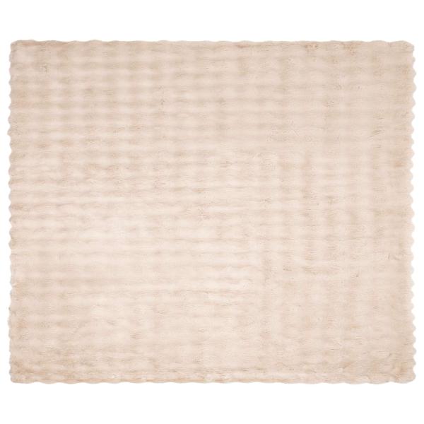 Rutschfeste Decke aus Kunstkaninchenfell Olite Beige Polyester