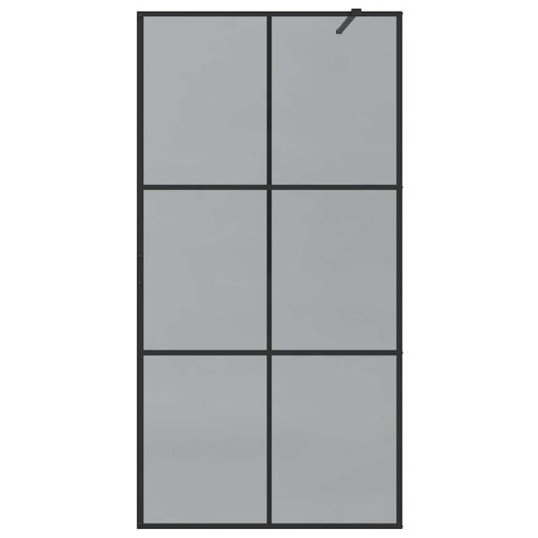 Walk-in Duschwand Schwarz 100 x 195 cm Gehärtetes Glas