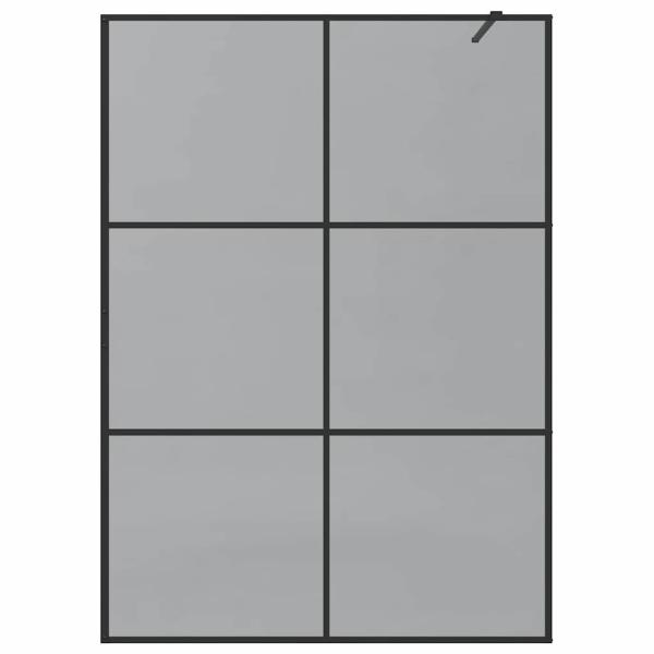 Walk-in Duschwand Schwarz 140 x 195 cm Gehärtetes Glas