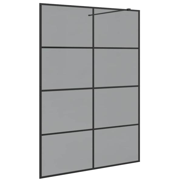 Walk-in Duschwand Schwarz 140 x 195 cm Gehärtetes Glas