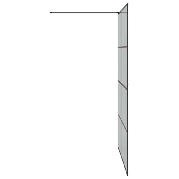Walk-in Duschwand Schwarz 140 x 195 cm Gehärtetes Glas