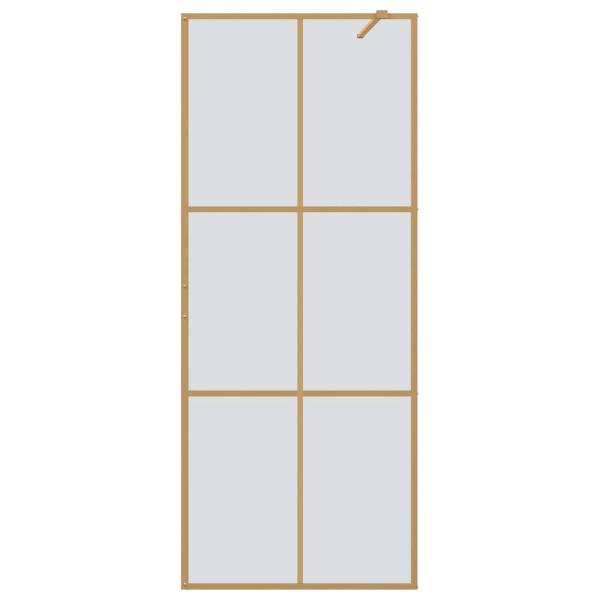 Walk-in Duschwand Gold 80 x 195 cm Gehärtetes Glas