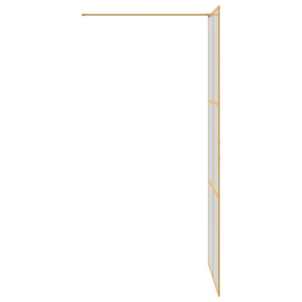 Walk-in Duschwand Gold 90 x 195 cm Gehärtetes Glas