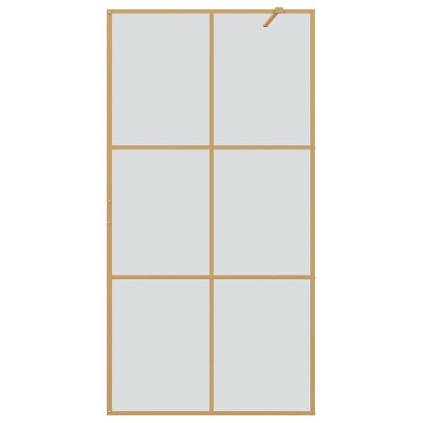 Walk-in Duschwand Gold 100 x 195 cm Gehärtetes Glas