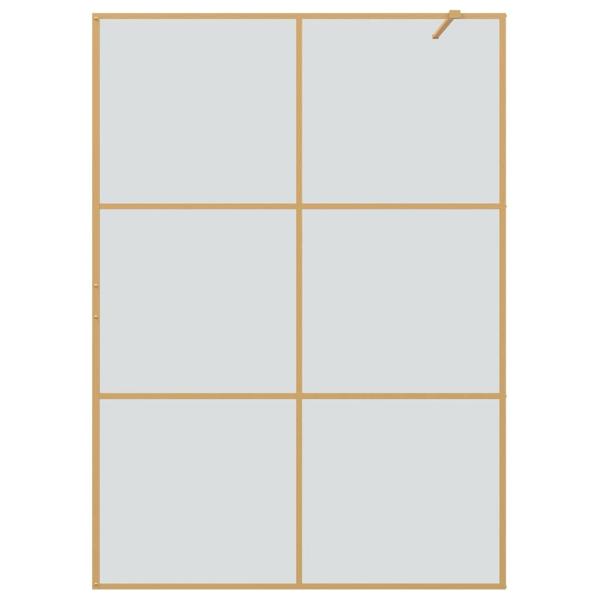Walk-in Duschwand Gold 140 x 195 cm Gehärtetes Glas