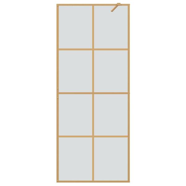 Walk-in Duschwand Gold 80 x 195 cm Gehärtetes Glas