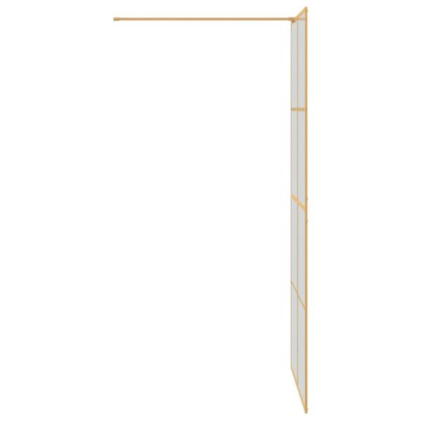 Walk-in Duschwand Gold 90 x 195 cm Gehärtetes Glas