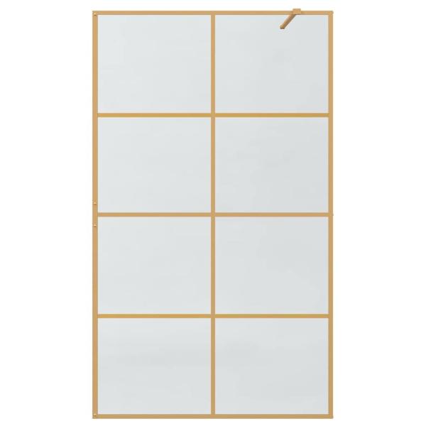 Walk-in Duschwand Gold 115 x 195 cm Gehärtetes Glas