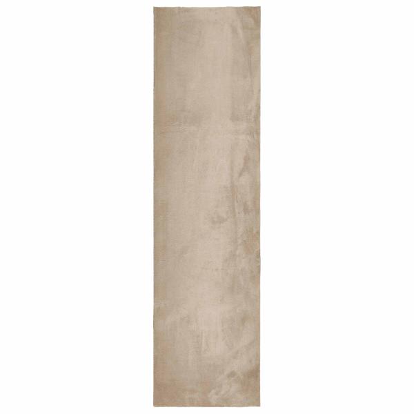 Mittlerer Flor weicher und waschbarer Teppich HUARTE Sand