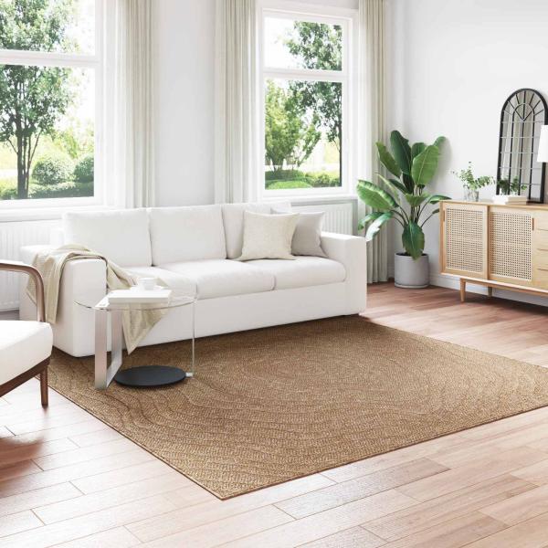 ARDEBO.de - Innen- und Außenteppich AGIRA Natur 240 x 240 cm Polyester