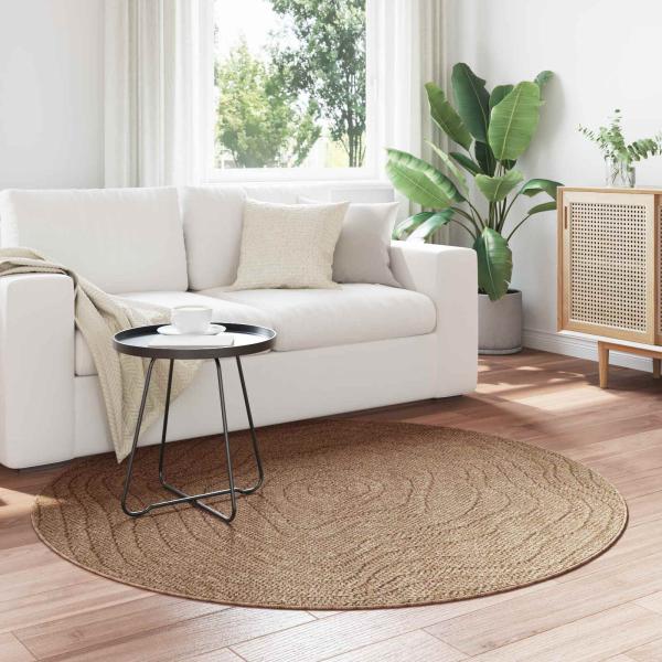 ARDEBO.de - Innen- und Außenteppich AGIRA Natur Ø 200 CM Polyester