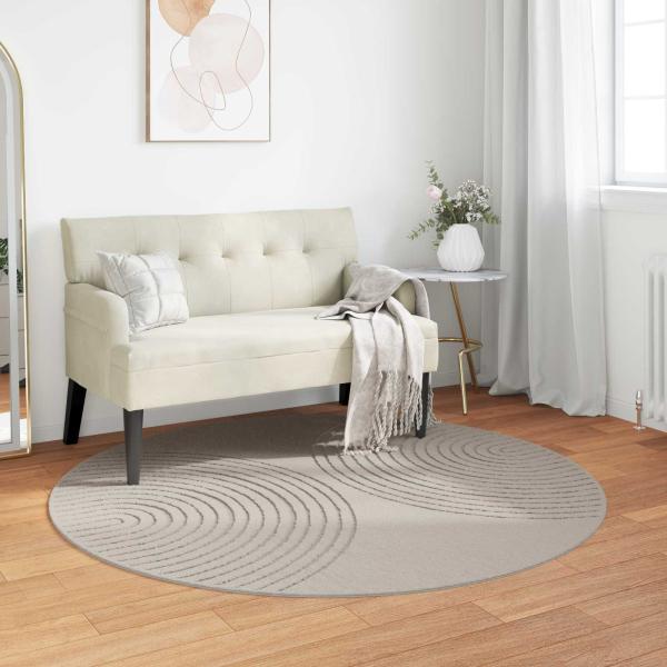 ARDEBO.de - Innenteppich GALATI Creme Ø 200 CM Polyester