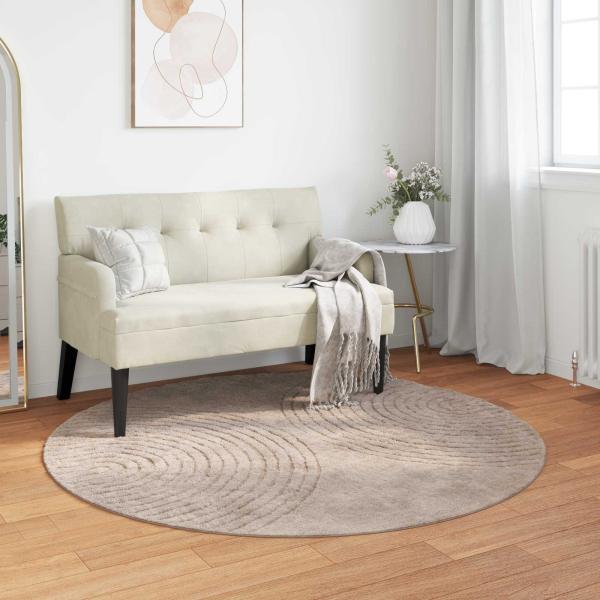ARDEBO.de - Innenteppich GALATI Beige Ø 200 CM Polyester