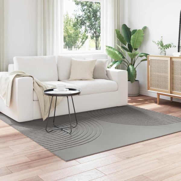 ARDEBO.de - Innenteppich GALATI Grau 120 x 120 cm Polyester
