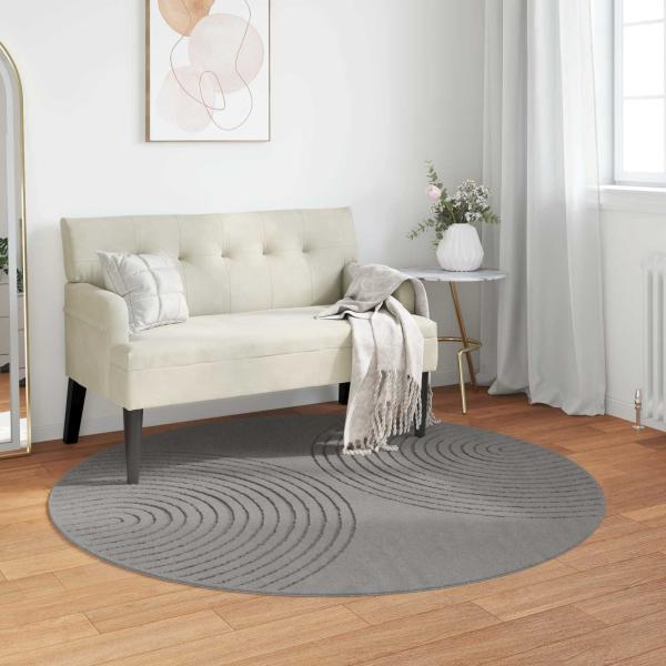 ARDEBO.de - Innenteppich GALATI Grau Ø 160 CM Polyester